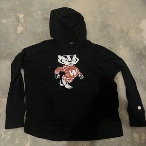 Wisconsin Badgers women’s Tailgate Black Graphic sweatshirt Hoodie
